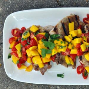 Carribbean Pork Chops with Mango Salsa