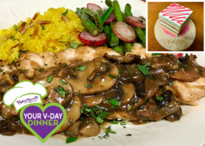 Saucy Chicken Marsala with heart