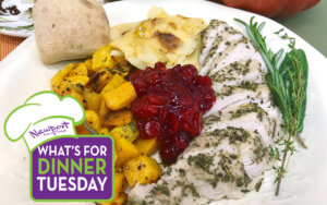 Turkey Tenderloing with Cranberry Chutney & Butternut Squash