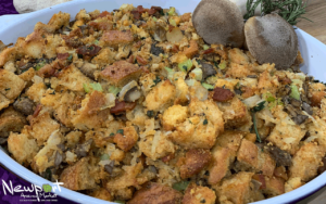 Bacon, Mushroom, and Cornbread Dressing