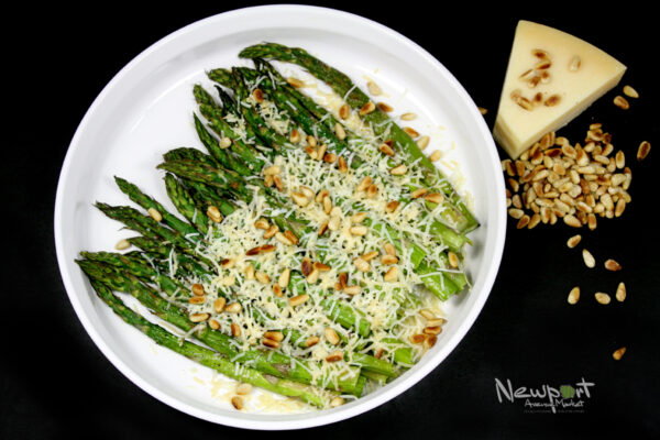 Roasted Asparagus and Pine Nuts