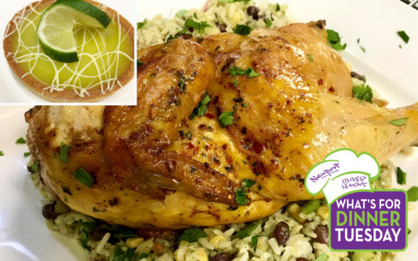 Margarita Chicken, Cilantro Rice Salad & Lime Tart