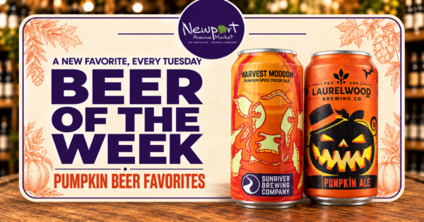 Newport Market's Beer of the Week: Sunriver Brewing’s Harvest Mooon and Laurelwood Brewing’s Pumpkin Ale.