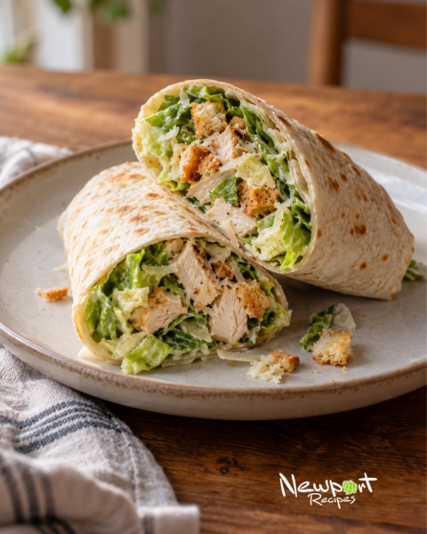 7 Easy Rotisserie Chicken Recipes for Dinner from Newport Market: Chicken Caesar Wraps